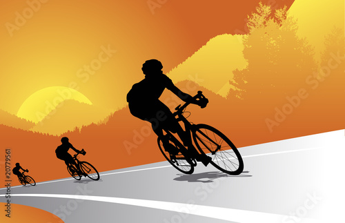 Sport bicycle vector racer