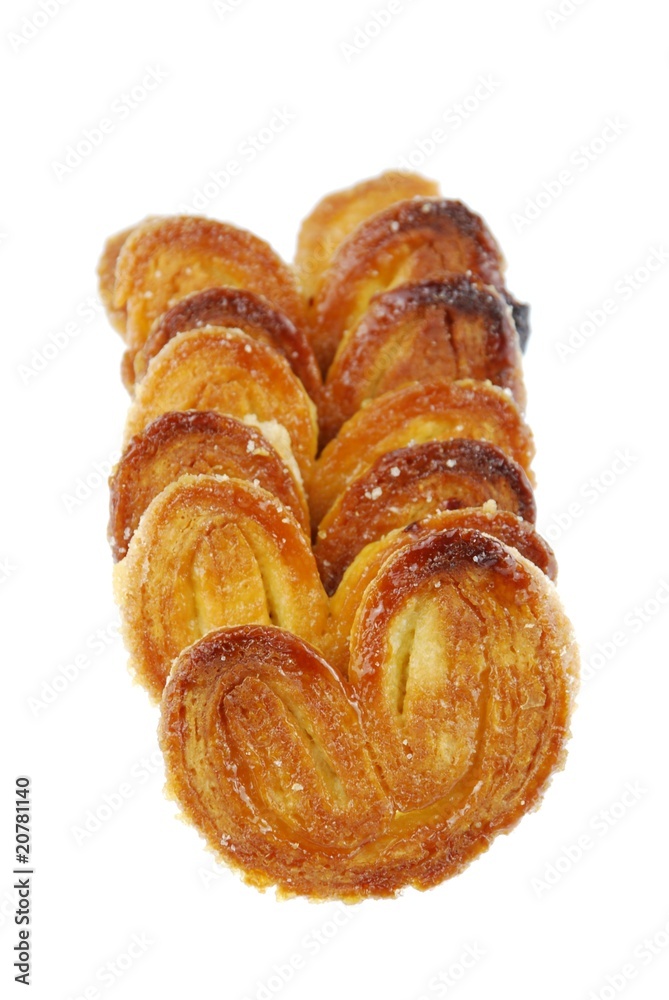 Fototapeta premium Palmier cookies on white