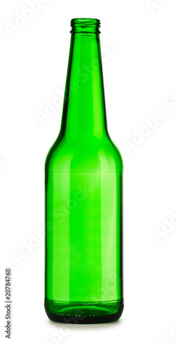 empty green bottle of beer