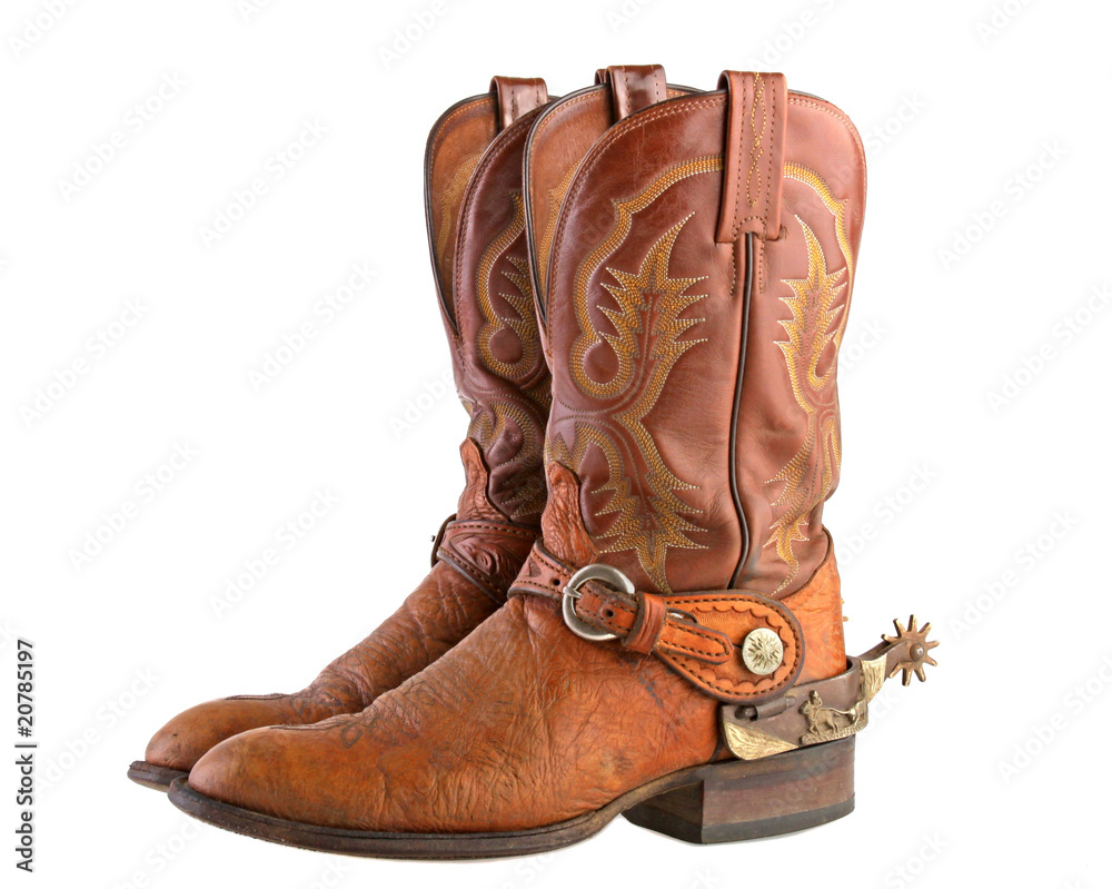 Cowboy Boots Spurs Stock Photo Adobe Stock
