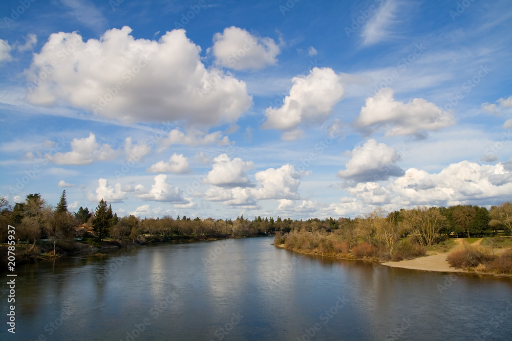 Clouds over the river