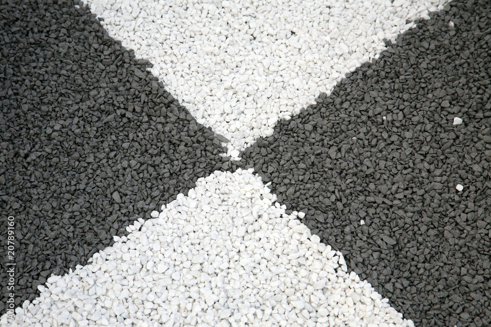 Fototapeta premium Black and white, texture of gravel