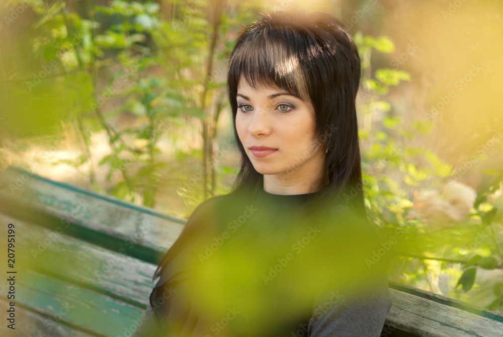 Naklejka premium Beautiful girl's portrait