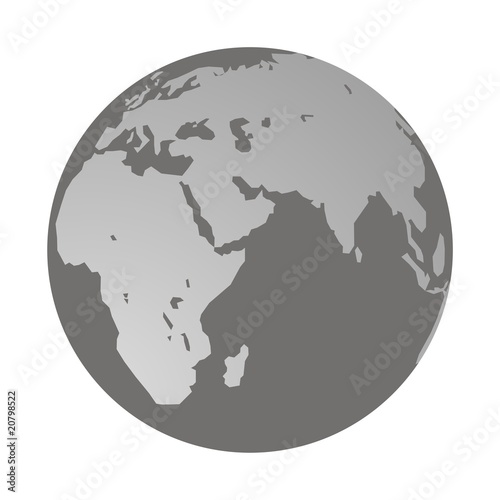 Planet Earth - black and white