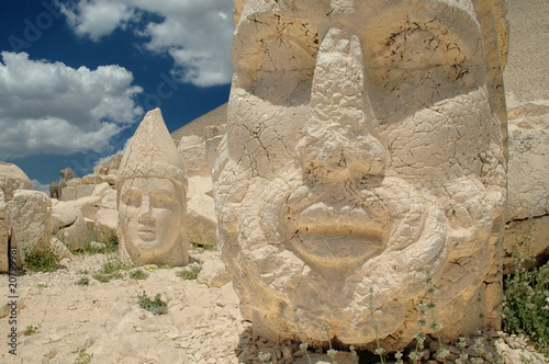 Monumental god heads in Nemrut, Turkey photo