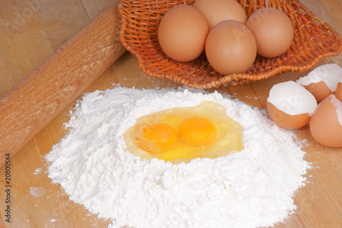 Fresh egg pasta ingredients