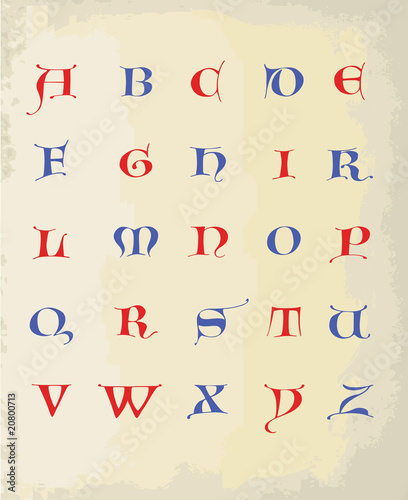 Gothic caps - alphabet