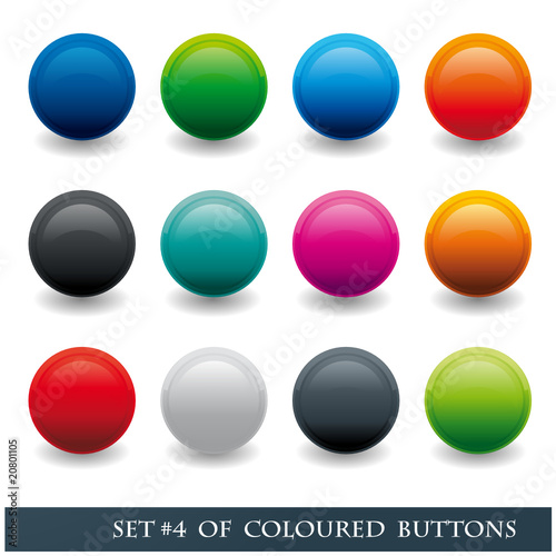 Set 4 of coloured buttons