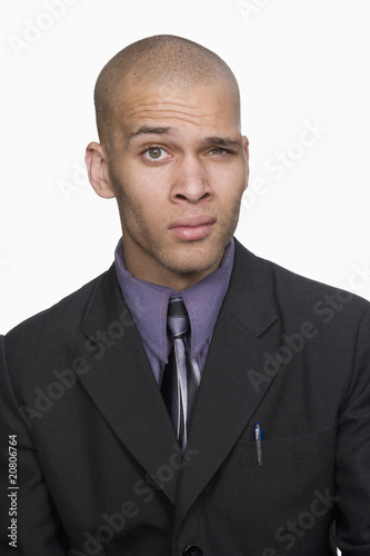 Portrait of Young Businessman. Isolated