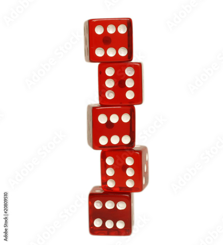 five red dice