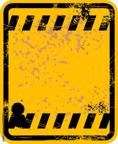 Blank grunge traffic sign, vector illustration