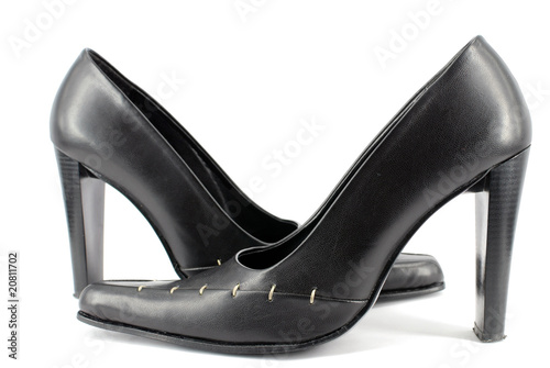 woman black shoes