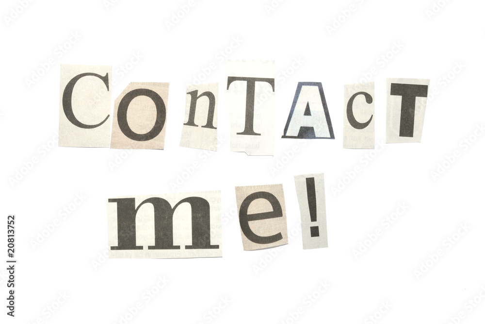 Blackmail concept made by letters cut from newspaper