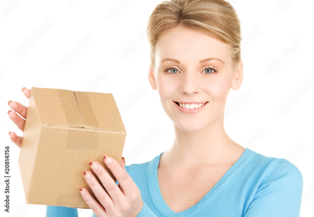 businesswoman with parcel businesswoman with parcel