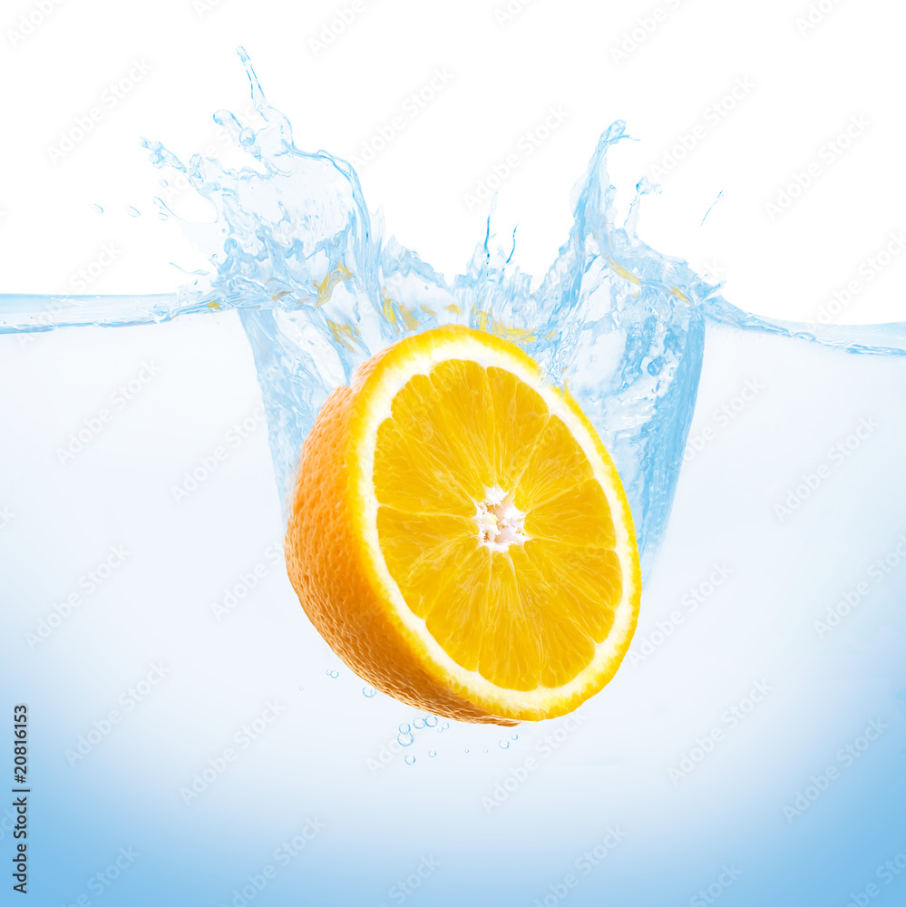 orange in the water