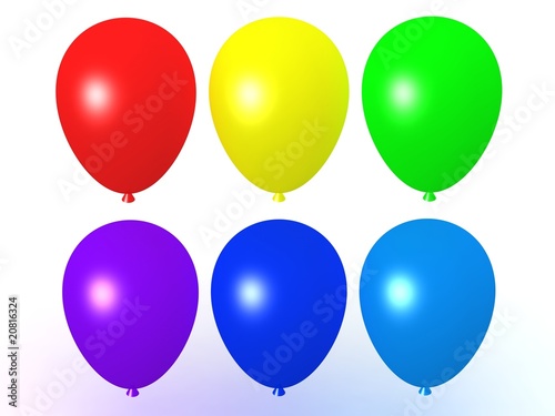 color balloons collection