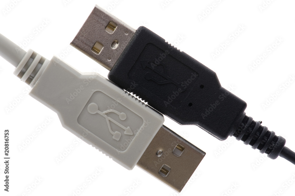 Computer cable close up on white Computer cable close up on white
