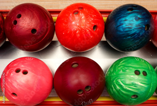 Wall Mural balls for bowling