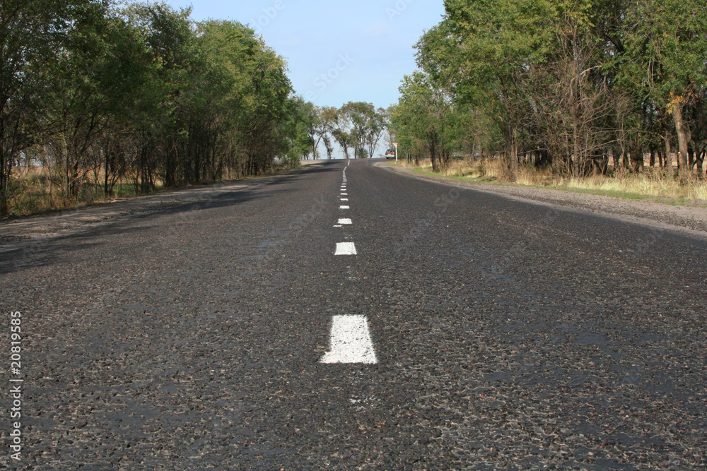 Naklejka premium road with dividing line