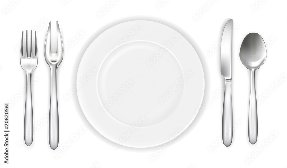White place setting White place setting