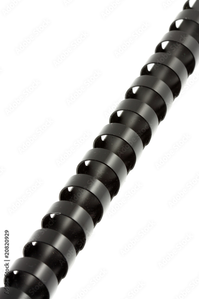 barrette noire spirale ressort reliure relieuse fond blanc barrette noire spirale ressort reliure relieuse fond blanc