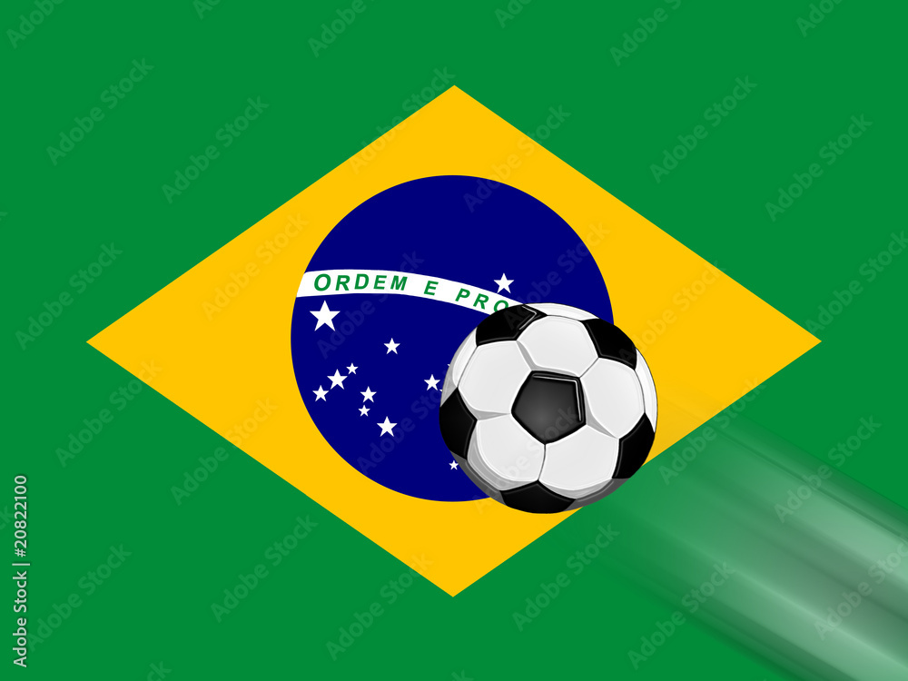 Fussballmannschaft aus Brasilien Stock Illustration | Adobe Stock