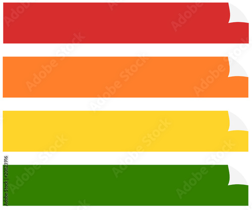 etiquetas de colores