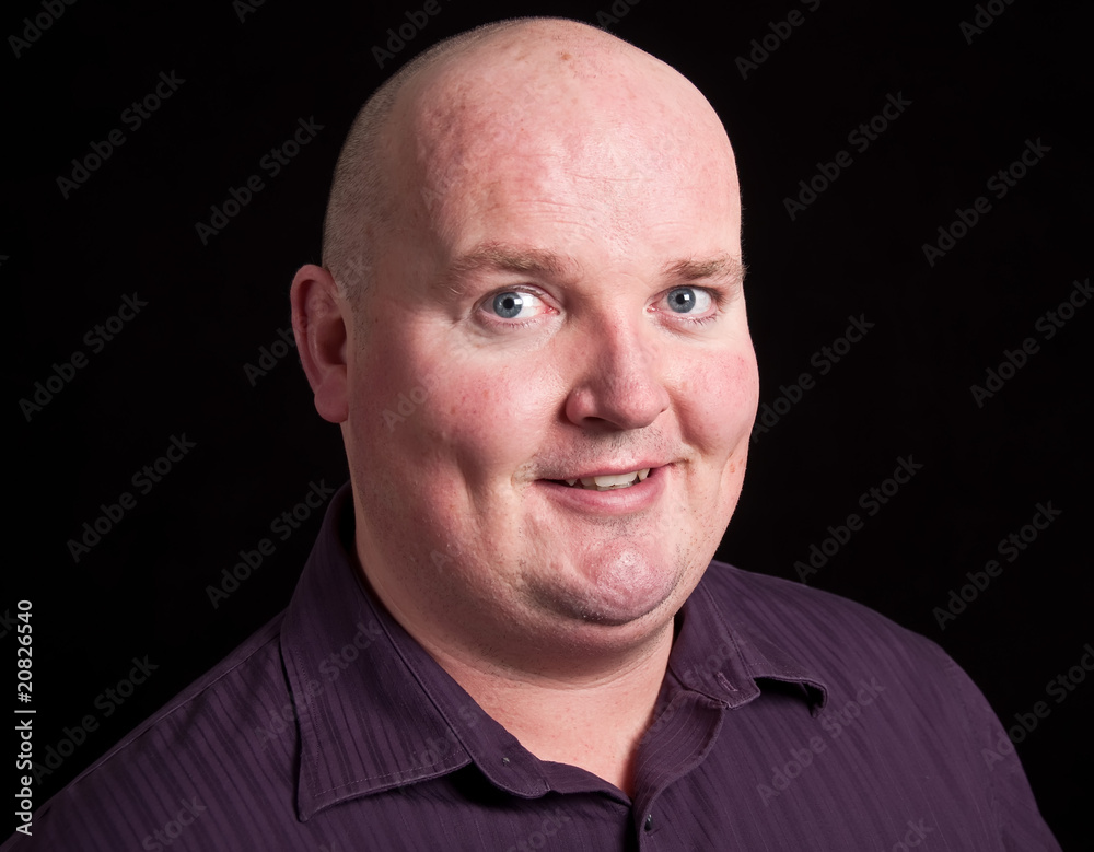 close up picture portrait of an overweight male close up picture portrait of an overweight male