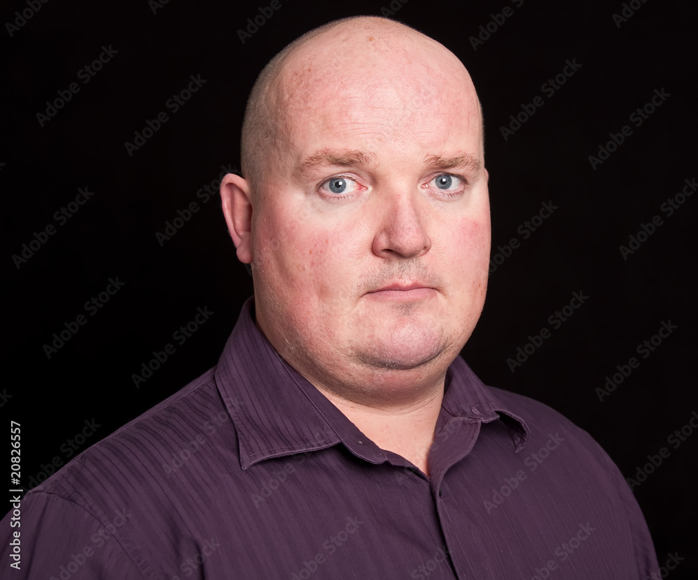 close up picture portrait of an overweight male close up picture portrait of an overweight male