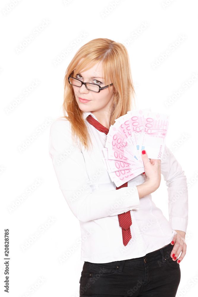 Portrait of a young attractive business woman. Portrait of a young attractive business woman.