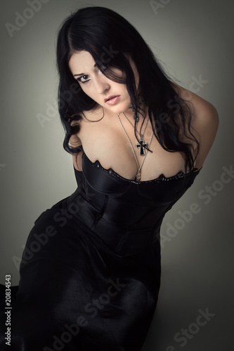 portrait of the girl in Gothic style