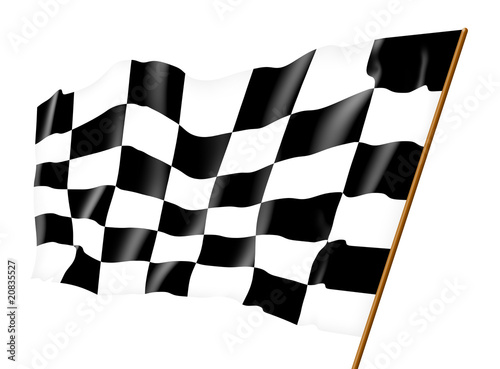 Checkered flag. Illustration
