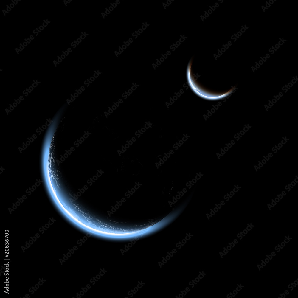 Fototapeta premium Two planets