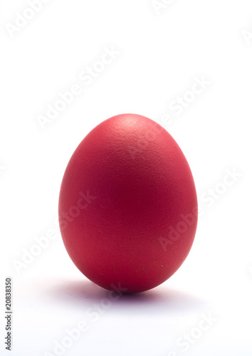 red easter egg isolated on white