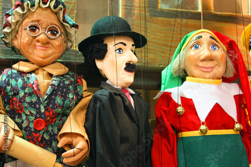 Traditional puppets - three figures