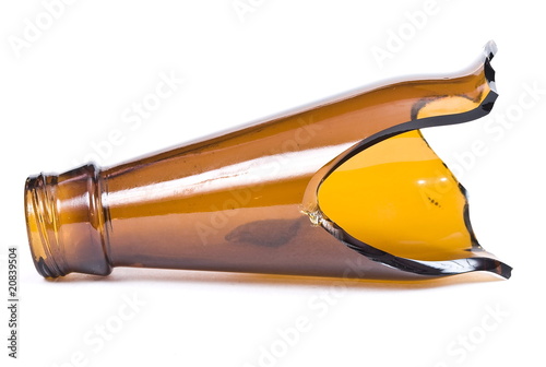 Canvas Print Broken bottle glass