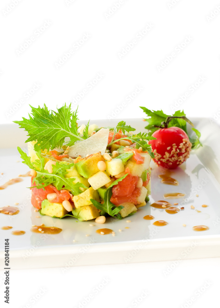 salad with avocado and salmon salad with avocado and salmon