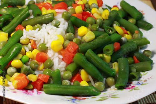 rice, vegetables, risotto - healthy feed photo