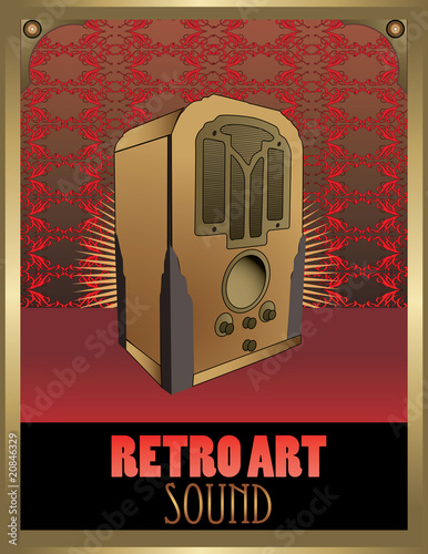 radiola retro en vector photo