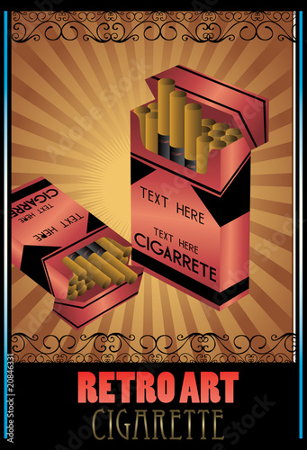 cigarrillos retro en vector