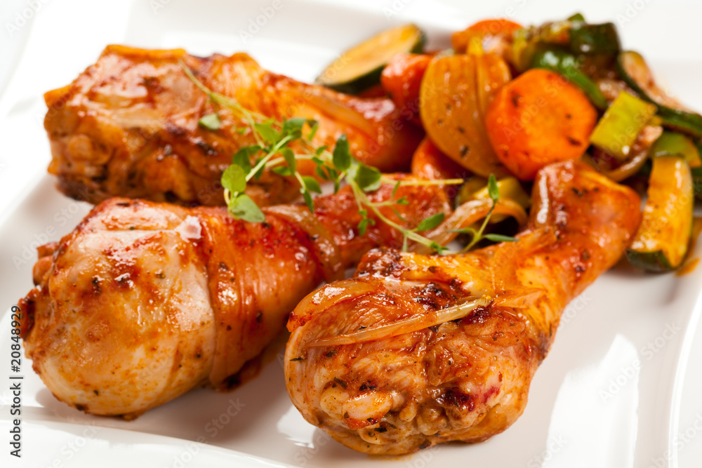 Roasted chicken drumsticks and vegetables Roasted chicken drumsticks and vegetables