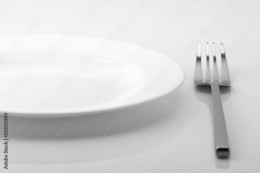 Fork and plate Fork and plate