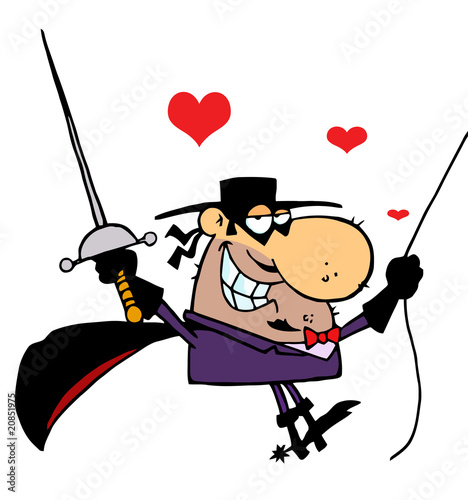 Masked Man Holding A Sword And Swinging