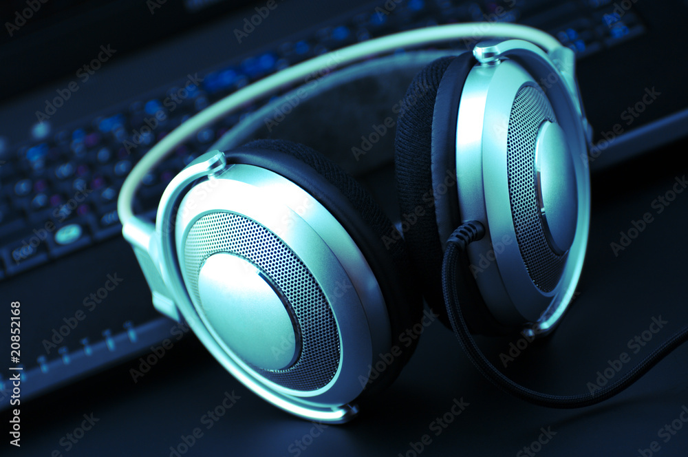 Headphones and keyboard