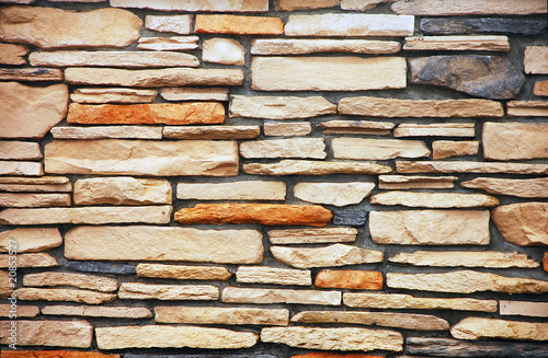 Colorful stone wall