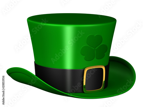 A render of an isolated leprechaun hat