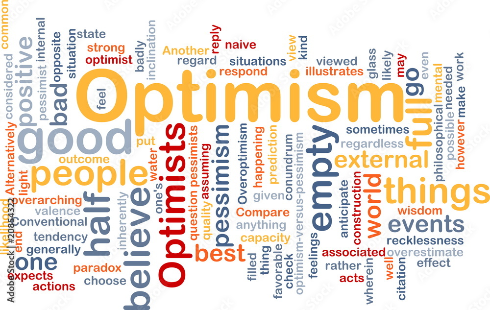 Optimism word cloud