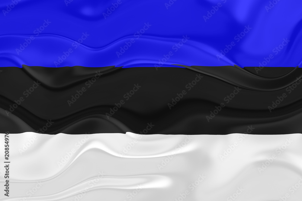 Flag of Estonia wavy