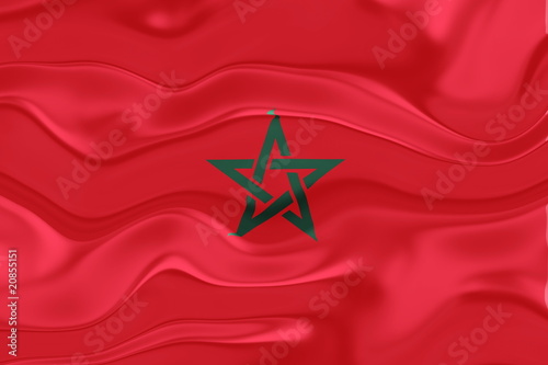 Flag of Morrocco wavy photo