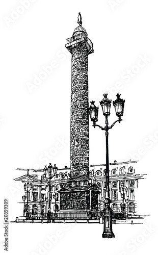 Vendome column in Paris photo